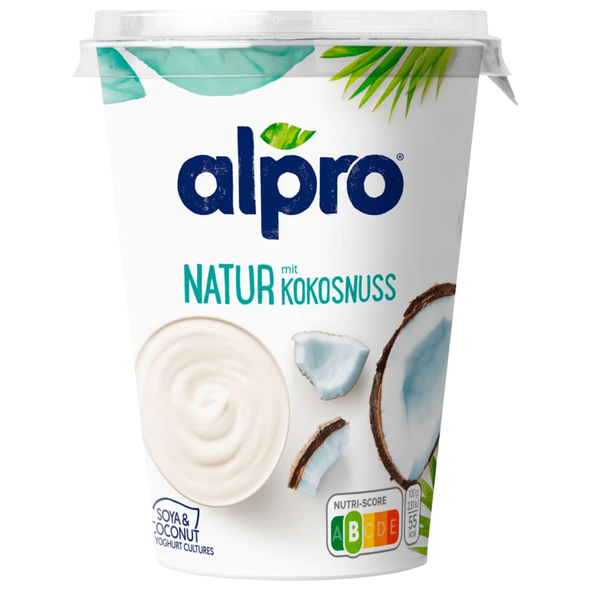 Alpro Soja-Joghurtalternative Natur mit Kokosnuss vegan 500g